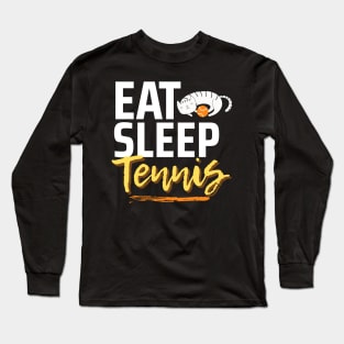 Eat Sleep Tennis Lazy Cat Long Sleeve T-Shirt